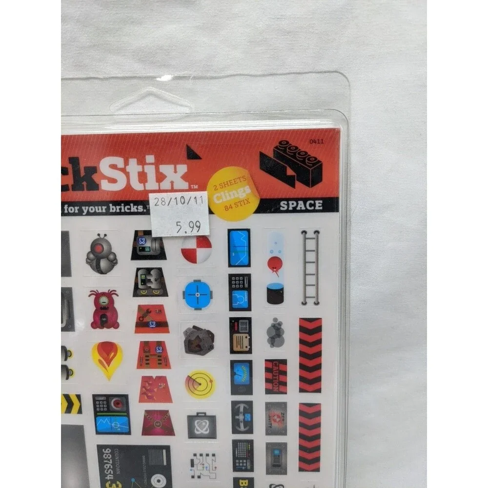 Brick Stix Plastic Building Space Theme Stickers